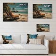 thumbnail image 4 of Designart "Dreaming of the Tropical Beach II" Nautical & Beach Print on Natural Pine Wood, 4 of 5