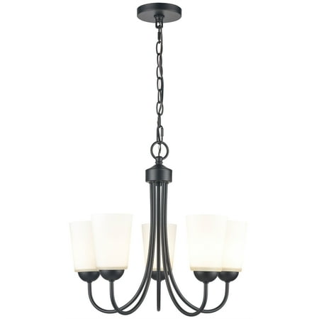 

Millennium Lighting Metal 5 Light Chandelier in Matte Black