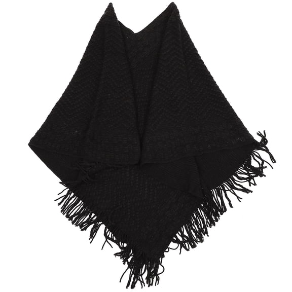 ITSELFER Winter Knitting Sweater Poncho Cape Blanket Shawl Wrap Clothing Accessory