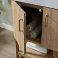 thumbnail image 2 of Vinnova Alistair 24" White Grain Stone Top with Mirror in North American Oak, 2 of 9