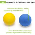 thumbnail image 2 of Champion Sports Lacrosse Balls: Official Size Sporting Goods Equipment for Professional, College & Grade School Games, Practices & Recreation - NCAA, NFHS and SEI Certified - 6-Pack - Assorted, 2 of 9