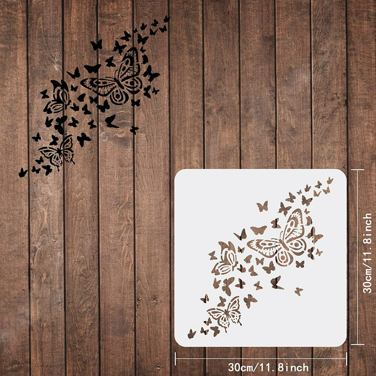 60 PCS Wood Burning Stencils for Crafts Painting on Wood Flowering Plants  Bee Butterfly Pattern Stencil for Art Projects Scrapbooking Drawing Wall