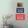 thumbnail image 2 of Signs ByLITA Classic Framed Put Your Dishes in the Sink Sign (Ivory/Dark Brown) - Small, 2 of 6