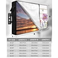 thumbnail image 7 of Outdoor TV Cover 48 to 50 Inch Weatherproof, Farmhouse Rustic Waterproof TV Screen Protector for Outside Decor with Zipper and Pocket 48"L x 30"H , Wildflowers Cow Wood Texture Black White, 7 of 7