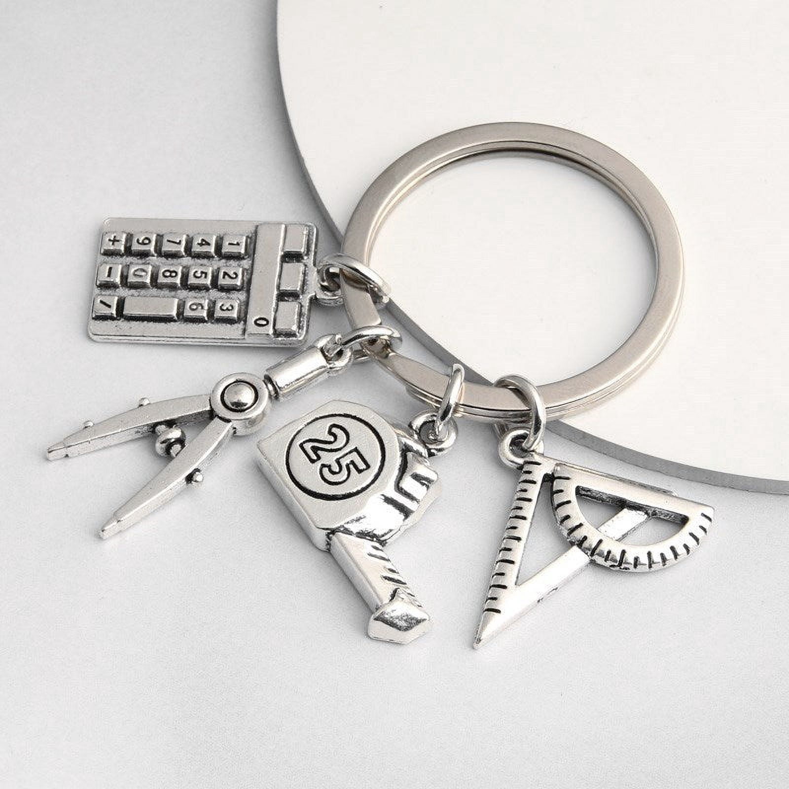 Metal Tape Measure Keychain Unique Gift for Students and Teachers Architects Engineers Construction Workers Designers