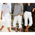 thumbnail image 5 of LIaqionyyWomen's Capri Jeans Casual Elastic Waist Trendy Summer Stretchy Denim Capris Pants with Pocket, 5 of 7