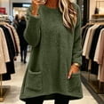 thumbnail image 4 of jobturf Sherpa Fleece Sweatshirts for Women Oversized Crewneck Sweatshirt with Pockets Winter Warm Loose Long Sleeve Tunic Tops S, 4 of 5