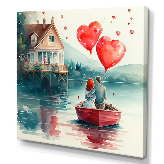 Designart Loving Couple Spending Time Outdoors V Canvas Wall Art