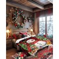 thumbnail image 4 of Winter Snowman Flannel Blanket for Bed,Travel and Camping, Merry Christmas Xmas Tree Elk Red Plaid Super Soft Cozy Blanket for All Seasons 40" x 50", 4 of 6