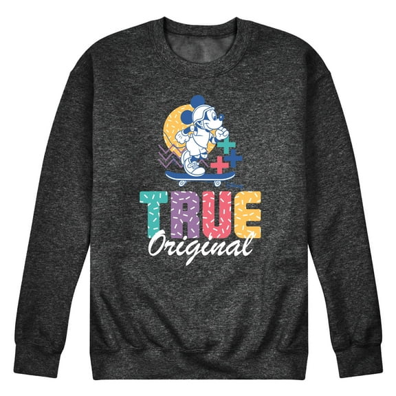 Disney - Mickey & Friends - Mickey - True Original - Skater - Men's Crew Neck Fleece Pullover
