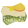 thumbnail image 1 of Ambesonne Nature Place Mats Set of 4, Daisy Flower Field Sun, Standard Size, Earth Yellow Lime Green, 1 of 6