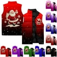 thumbnail image 4 of Ladies' Casual and Fashionable Sleeveless Vest with Christmas Print, Cotton Jacket for Everyday Wear and Outdoor Activities,Red,XL, 4 of 4