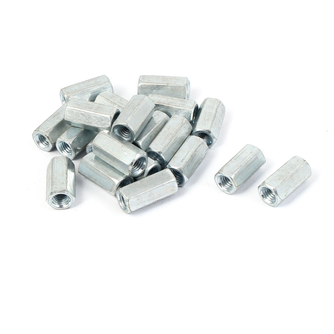 Zinc Plated Threaded Sleeve Rod Bar Stud Round Connector Long Nuts M6,8,10,12 