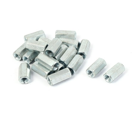 

Unique Bargains M6 Female Thread Rose Joint Adapter Threaded Rod Bar Stud Hex Coupling Nut 20PCS