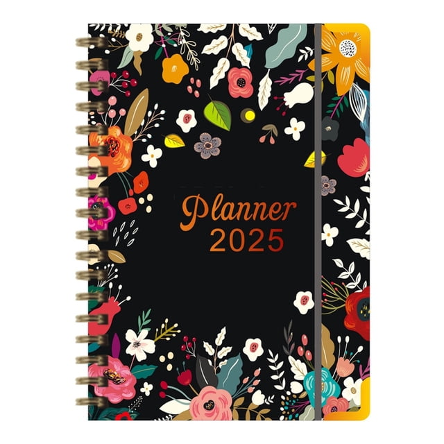 MOQIN 2025 Planner - Weekly and Monthly Planner Book, January 2025 - December 2025, Hard Cover Calendar Planner with Tabs, Notes Pages, Inner Pocket, A5 (6.1" x 8.6")