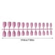 thumbnail image 4 of Qarigey 24 piezas de uñas postizas DIY, estilo Simple, accesorio de moda para mujer, salón de casa, chica, cubierta completa, puntas para Juegos de manicura Rosado, 4 of 5