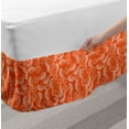 thumbnail image 2 of Seahorse Bed Skirt, Cartoon Seahorse Ornamented with Curvy Lines in Repeating Form, Elastic Bedskirt Dust Ruffle Wrap Around for Bedding Decor, 4 Sizes, Burnt Sienna and White, by Ambesonne, 2 of 2