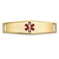 thumbnail image 1 of 14k Yellow Gold Epoxy Enameled Medical Alert Id Ctr Soft Plate # 816 Bracelet Component, 1 of 6
