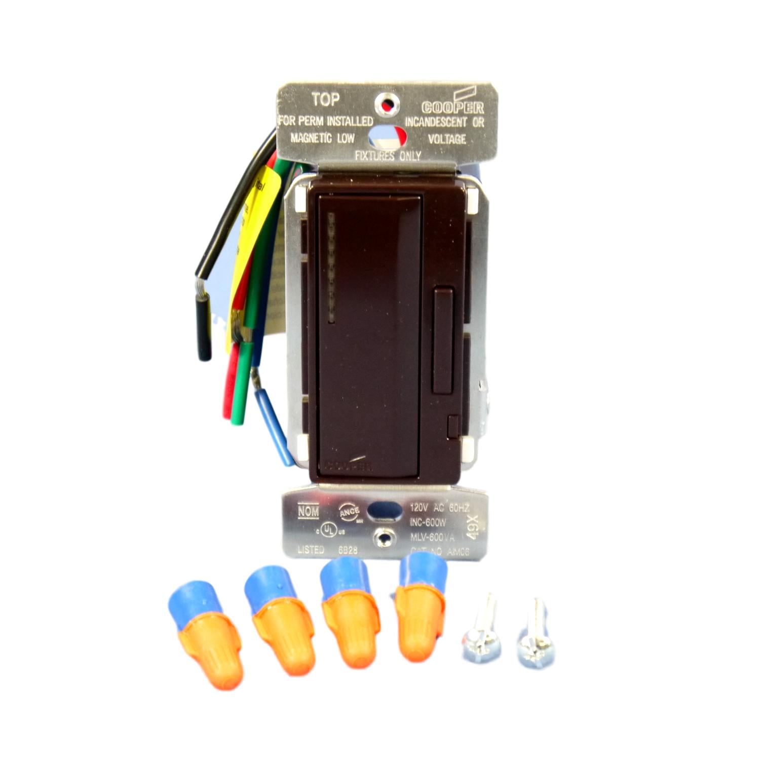 Cooper Brown Smart Master Dimmer Preset Light Switch Multi Way 600w Va Aim06 B Walmart Com