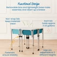 thumbnail image 5 of ECR4Kids 4-Station Sand and Water Adjustable Height Table, Sensory Bins, Seafoam/Turquoise, 5 of 9