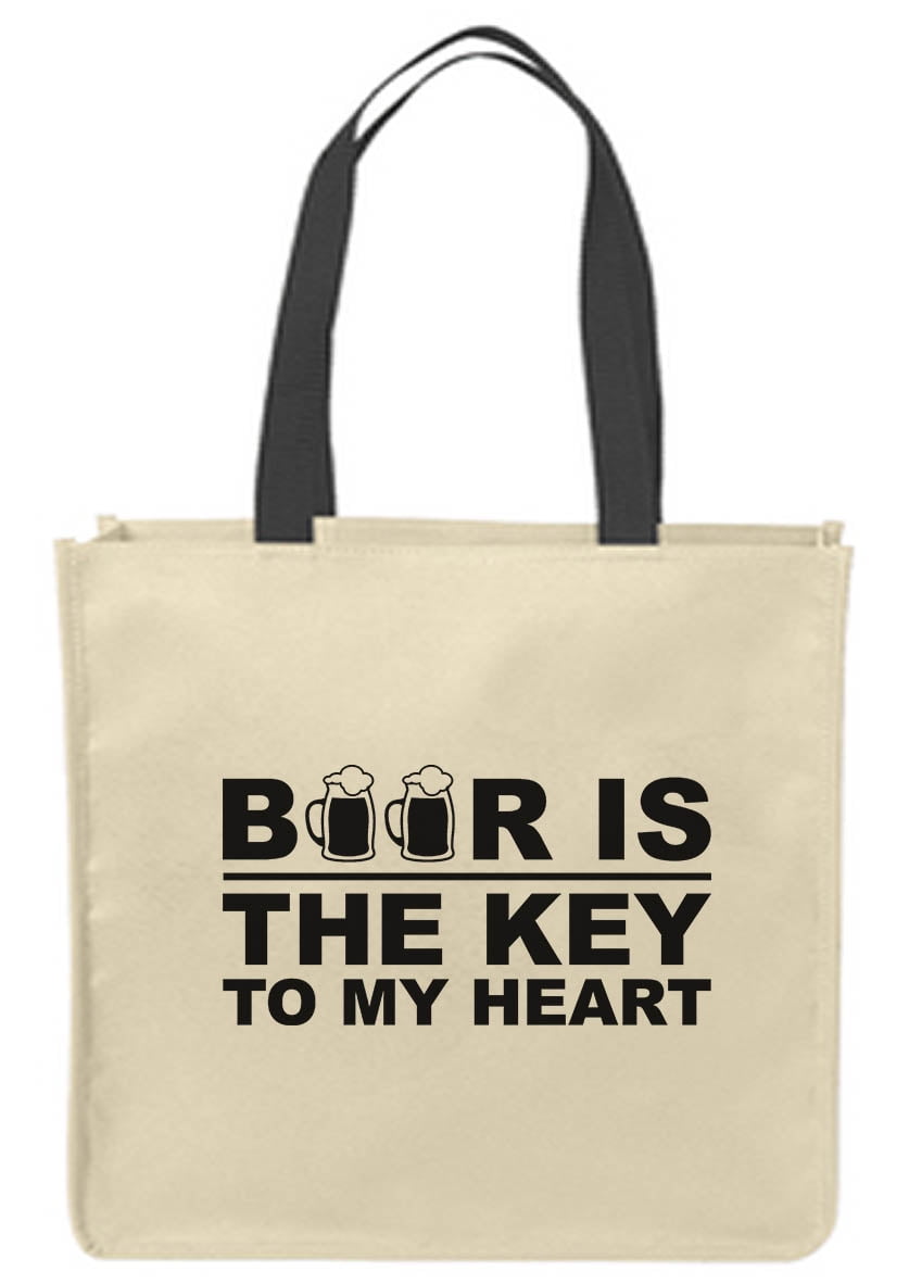 Canvas Tote Bags Beer Is The Key To My Heart Funny Drinking Dating Relationships Reusable Shopping Funny Gift Bags Canvas Tote Bags Beer Is The Key To My Heart Funny Drinking Dating Relationships Reusable Shopping Funny Gift Bags
