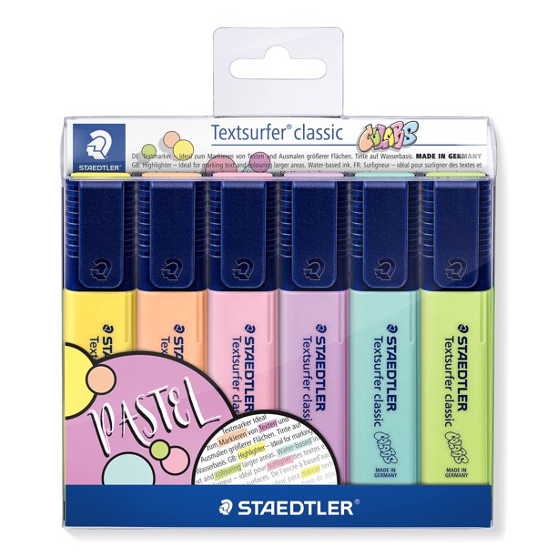 Resaltadores STAEDTLER 364 CWP6 Pastel - Paquete de 6