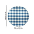 thumbnail image 3 of Lypsnake Buffalo Plaid Round Doormat, 27.5 Inch Blue White Checkered Circular Floor Mat for Christmas Tree Base & Entryway Entrance Patio Porch Home Decor, 3 of 6