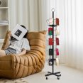 thumbnail image 3 of 5 Tiers 20 Pocket Card Display Stand 360 ° Rotating Greeting Card Rack 4 Wheels 2 with Locks, 3 of 14