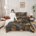 thumbnail image 4 of Feelyou Woodland Bear Full Size Comforter Sets, Rustic Branches Leaves Bedding Sets, 3pcs, 4 of 8