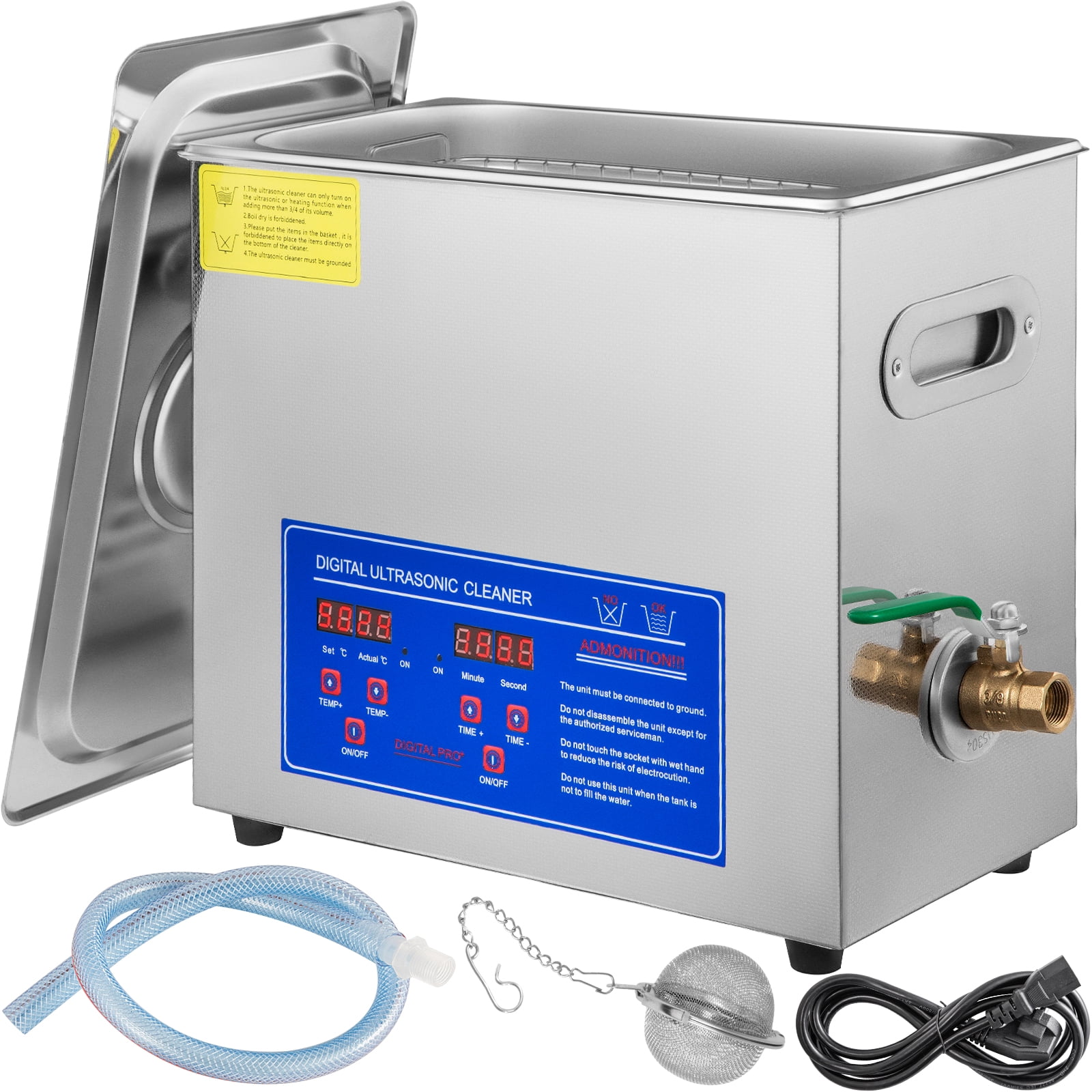 VEVOR VEVOR Commercial Ultrasonic Cleaner 6L Heated Ultrasonic