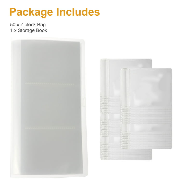 50Pcs/Pack Small Plastic Bag Gift Bag with Handle Earrings Jewelry Storage  Bags