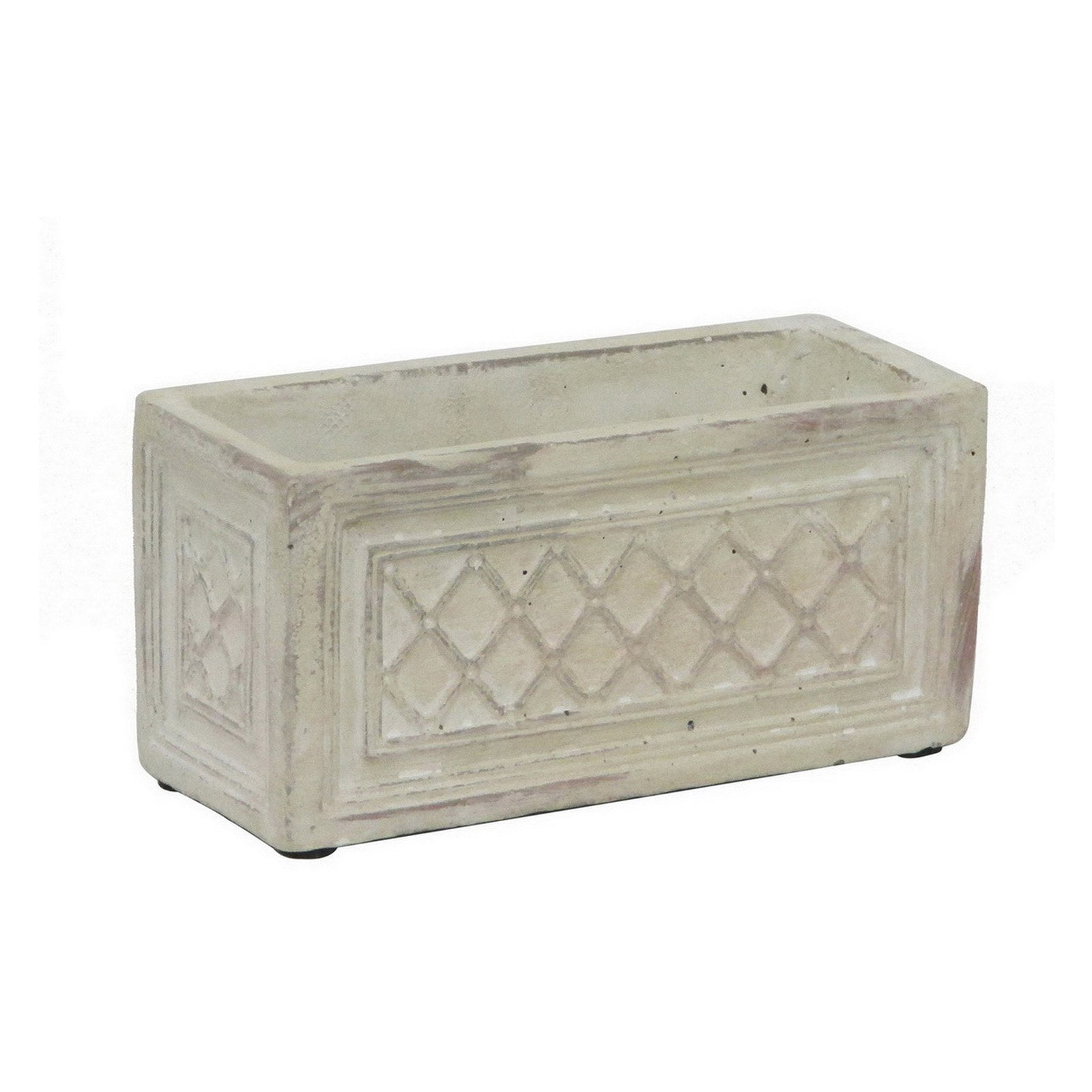 Three Hands 4 in. Rectangular Terracotta Planter