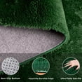 thumbnail image 2 of LUOVEN Soft Plush Shag Area Rug, 9*12 Fluffy Indoor Floor Carpet for Living Room Bedroom, Dark Green, 2 of 7