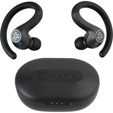 JLab JBuds Air Sport True Wireless Bluetooth Earbuds + Charging Case, Blac (Used)