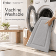 thumbnail image 6 of Frabe Ultra Soft Bathroom Rugs Absorbent, Non Slip Bath Mat 24"x43", Machine Washable with Rubber Backing, Quick Dry, Premium Microfiber Plush Carpet for Bathtub and Shower Floor, Light Gray, 6 of 11