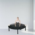 thumbnail image 2 of 40 Inch Mini Exercise Trampoline For Adults And Kids Black Durable Foldable Design With Safety Enclosure Net For Indoor Outdoor Home Gym Fitness Workouts, 2 of 18