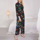 thumbnail image 3 of Balery Basketball Conjunto de Pijama con Estampado para Mujer, Conjunto de Dos Piezas con Manga Larga, Ropa de Dormir Suave con Bolsillos, Pijamas Cómodos-Large, 3 of 7