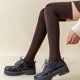thumbnail image 4 of Calcetines largos de tubo hasta la rodilla para mujer, con lazo aislante grueso y calcetines hasta el muslo para mujer, 4 of 5