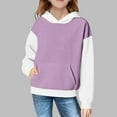 thumbnail image 4 of fatyb Hoodies for Boys Girls with Pockets Long Sleeve Casual Pullover Color Block Kids Hooded Sweatshirts, 4 of 7