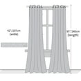 thumbnail image 3 of PiccoCasa 2Pcs Blockout Window Curtain for Kitchen, 42 x 95 inch Burgundy, 3 of 6