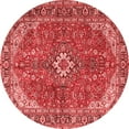thumbnail image 1 of Ahgly Company Indoor Round Medallion Red Traditional Area Rugs, 6' Round, 1 of 4