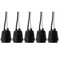 thumbnail image 1 of Longdex Lamps Base 5PCS Waterproof Black Pigtail Lamp Socket 250V 6A, 1 of 4