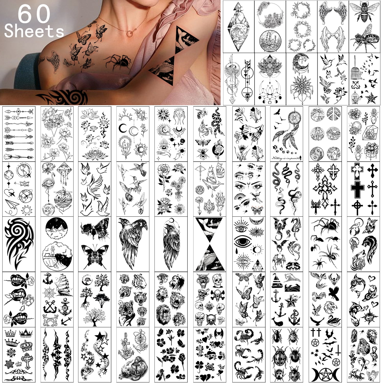 Tempoary Tattoowala N Name Latter Tattoo Multi Design Heart Wings Waterproof  For Boys and Girls Temporary Body Tattoo  Amazonin Beauty