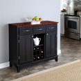thumbnail image 2 of Homestyles Buffet de Buffets en Bois Noir, 2 of 13