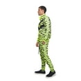 thumbnail image 3 of Men's Tiger Striped Reflective Tape Track Suits 2 Piece Sweatsuit Set ST576 - Neon Yellow - 3X-Large, 3 of 6