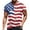 Dark Blue, variant on Men's Patriotic 3D All-Over Print T-Shirt, Lightweight Loose Fit for Festive Events and Beach Outings ,Blue L