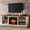 Distressed White, variant on Merluxy 70" Fireplace TV Stand for TVs up to 80", Farmhouse Entertainment Center with 23" Electric Fireplace, Rustic Grey