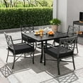 thumbnail image 5 of Kimunuk Outdoor Chair Cushions set of 2, 24" x 24" Zipped Waterproof Outdoor Seat Cushions Couch Pads with Ties for Patio Furniture, Grey, 5 of 6