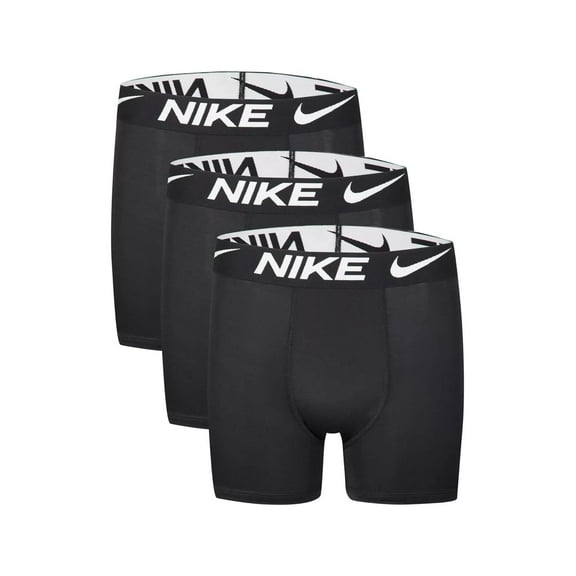 Nike Boy's Dri-Fit� Boxers 3-Pack (Big Kids) Black/Dark Gray MD (10-12 Big Kid)