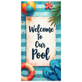 thumbnail image 1 of Beach Ball Welcome Banner Flip Flops Poolside for Summer Party Outdoor Decoration Swimming Event, 1 of 4